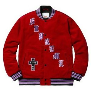 🙏SOLD🙏🏻Supreme Old English Corduroy Varsity
